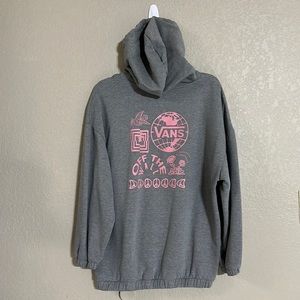 Vans over sized pull over hoodie elastic bottom and sleeves women’s size small
